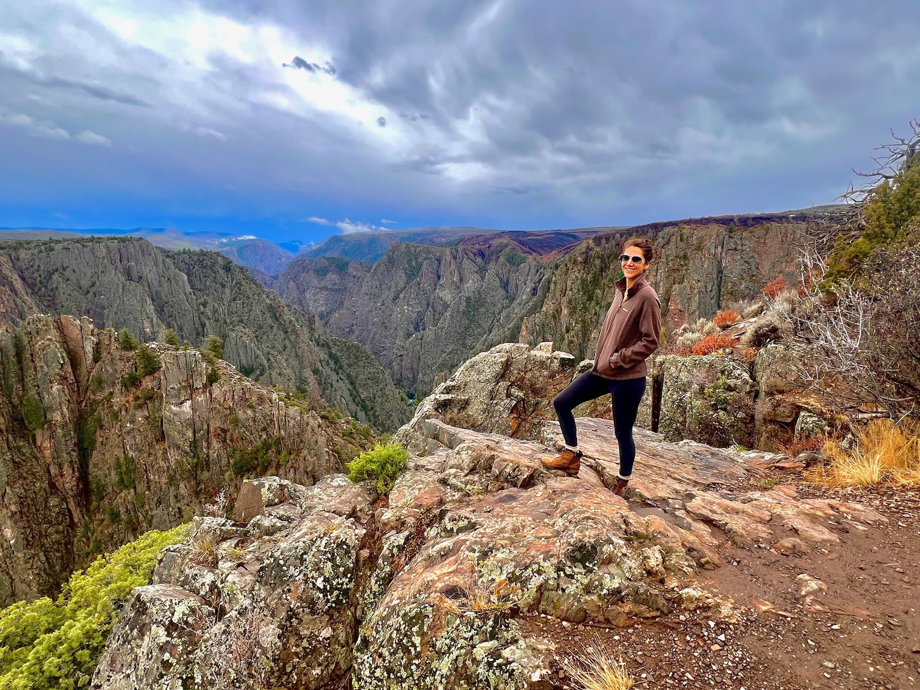 April at a canyon overlook